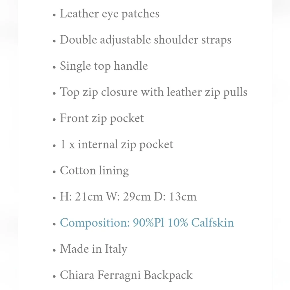 Chiara Ferragni Silver Glitter Eye Backpack - Picture 14 of 14